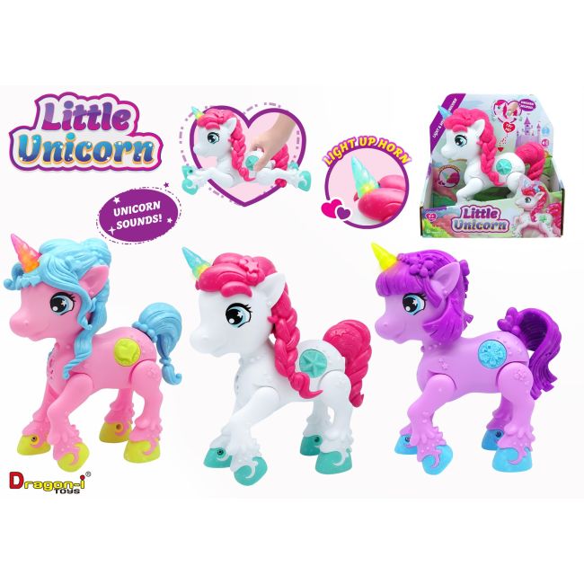 Mighty Megasaur - Unicorn Junior cu lumini si sunete, diverse culori BKF16970