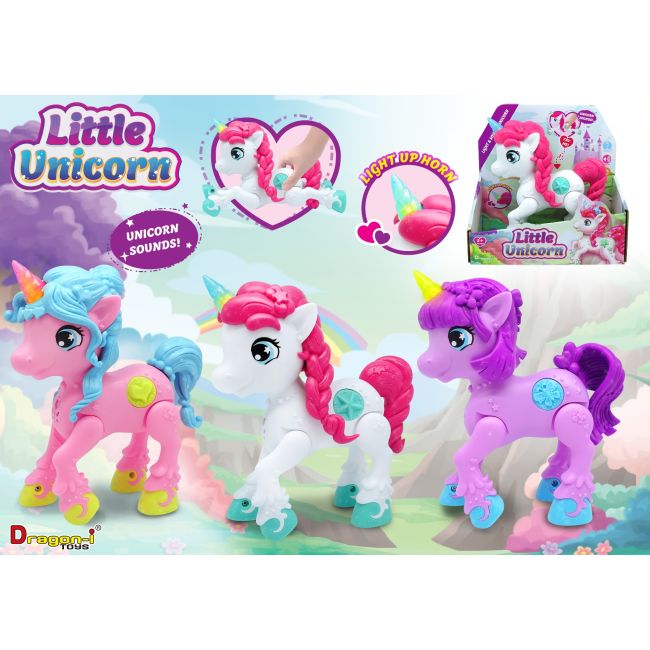 Mighty Megasaur - Unicorn Junior cu lumini si sunete, diverse culori BKF16970