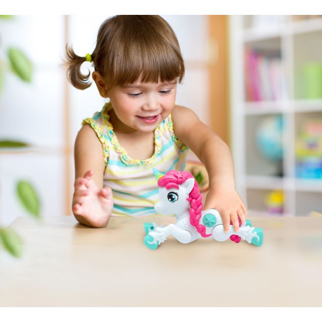 Mighty Megasaur - Unicorn Junior cu lumini si sunete, diverse culori BKF16970