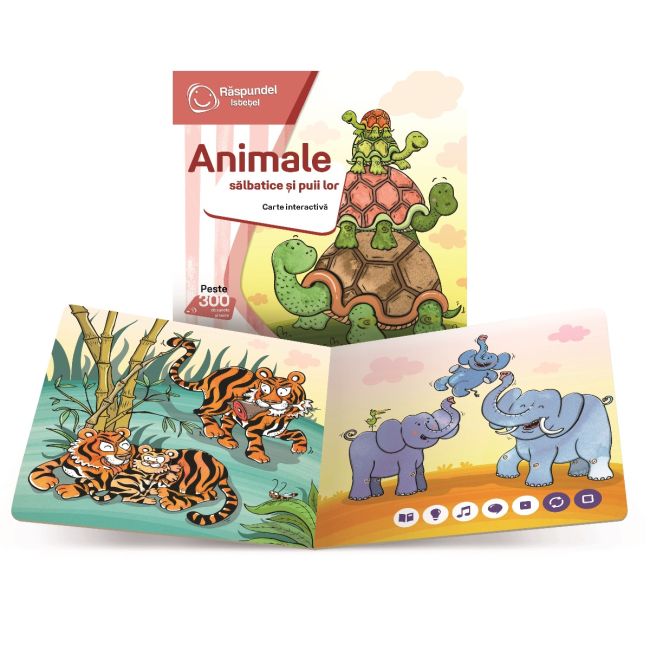 Raspundel Istetel, carte Animale salbatice si puii lor BKF63119