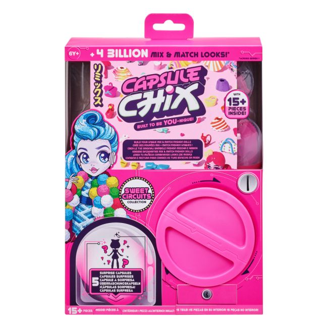 Capsule Chix - Pachet cu 5 capsule surpriza, Papusi articulate colectia Sweet Circuits BKF59200