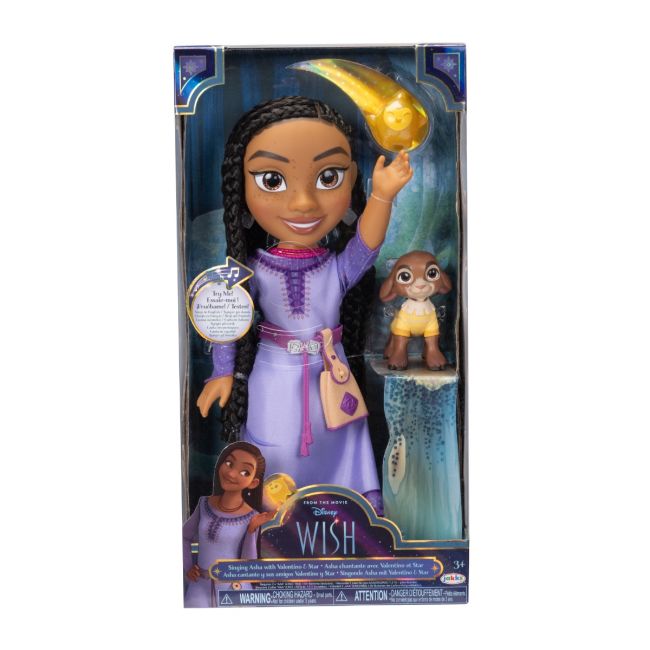 Disney Wish - Dorinta - Papusa interactiva cu accesorii, Asha, 38 cm BKF229984