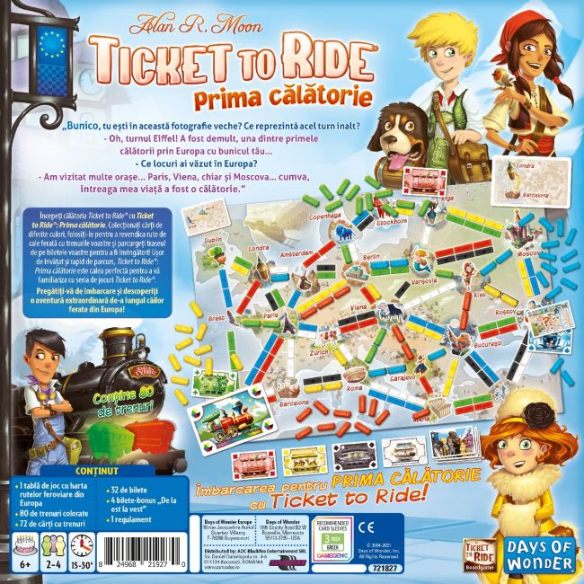 Joc de societate Ticket To Ride Prima Calatorie, limba romana BKF721827
