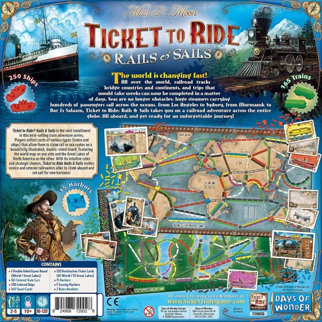 Joc de societate Ticket to Ride Rails & Sails, limba engleza BKF720026