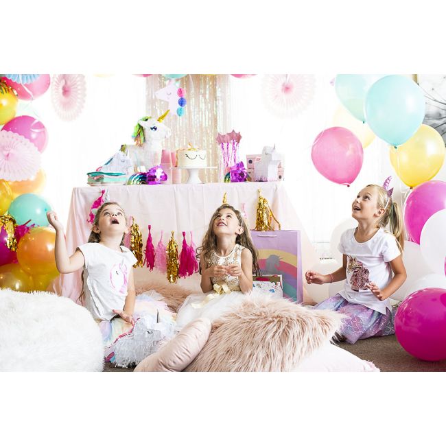 Bunch o Balloons - Set baloane de petrecere si rezerve, Roz, Bleu, Alb, 24 baloane BKF56179BUQ1
