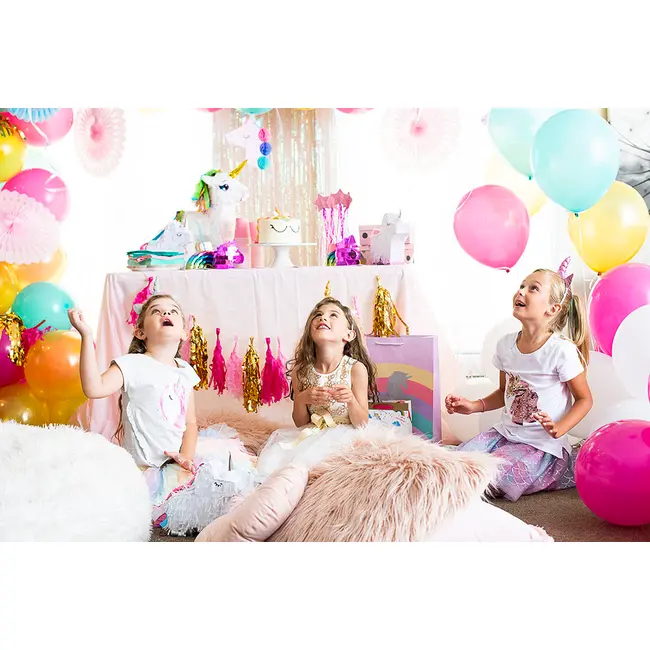 Bunch o Balloons - Set baloane de petrecere si rezerve, Roz, Bleu, Alb, 24 baloane BKF56179BUQ1