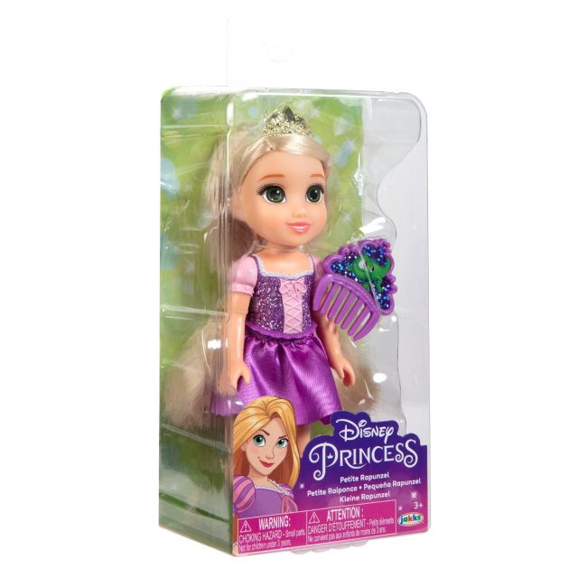 Disney Princess - Papusa cu sclipici si pieptene, 15 cm BKF218624