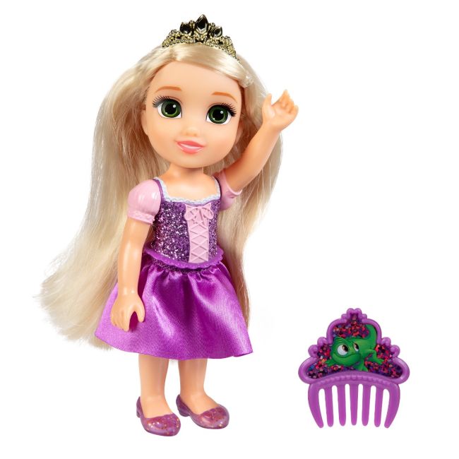 Disney Princess - Papusa cu sclipici si pieptene, 15 cm BKF218624