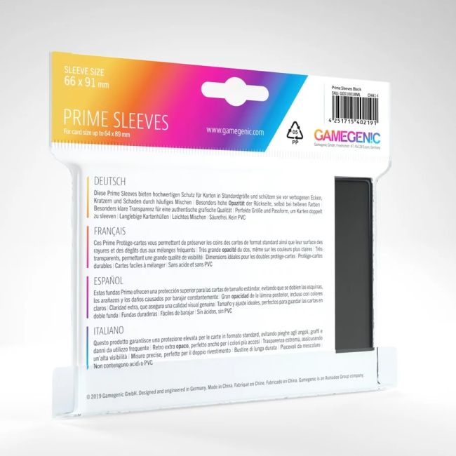 Gamegenic Sleeves - Folie protectie carti, negru BKFGGS10018ML