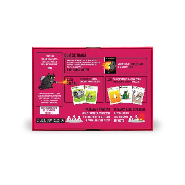 Joc de societate Exploding Kittens pentru adulti (Pink Edition), limba romana BKFEKIEK02NRO