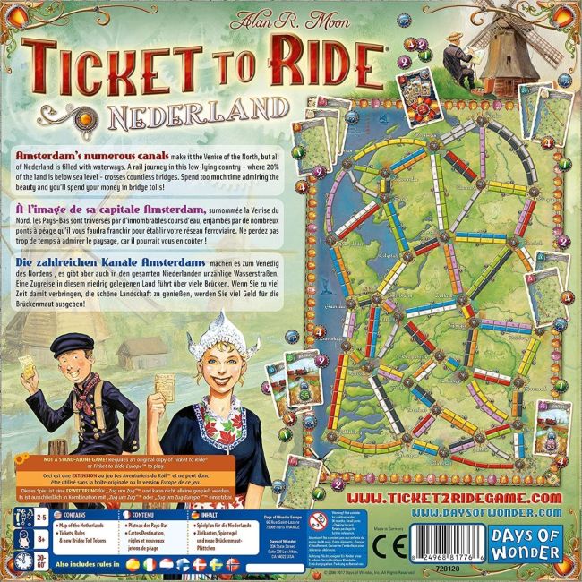 Joc de societate Ticket to Ride Map Collection Netherlands, extensie, limba engleza BKF720120