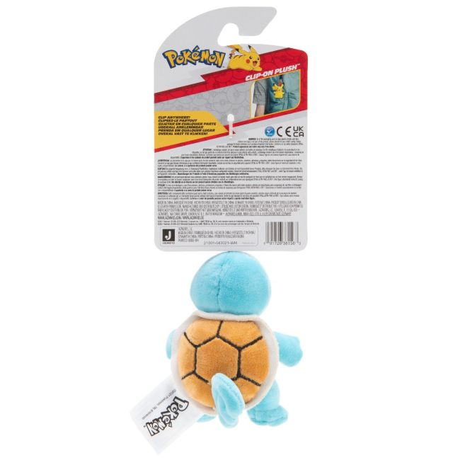 Pokemon - Jucarie de plus cu agatatoare, Squirtle, S6 BKFPKW0123