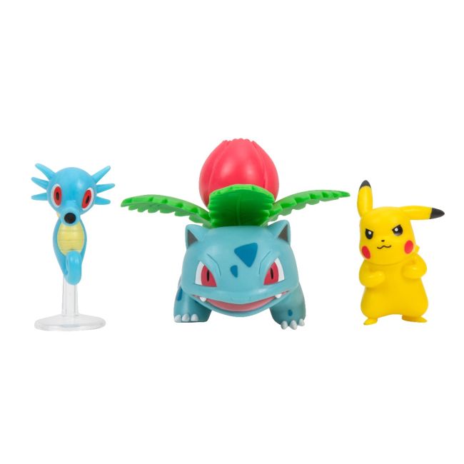 Pokemon - Set 3 figurine de actiune, (Pikachu #2 & Horsea & Ivysaur) S16 BKFPKW3049