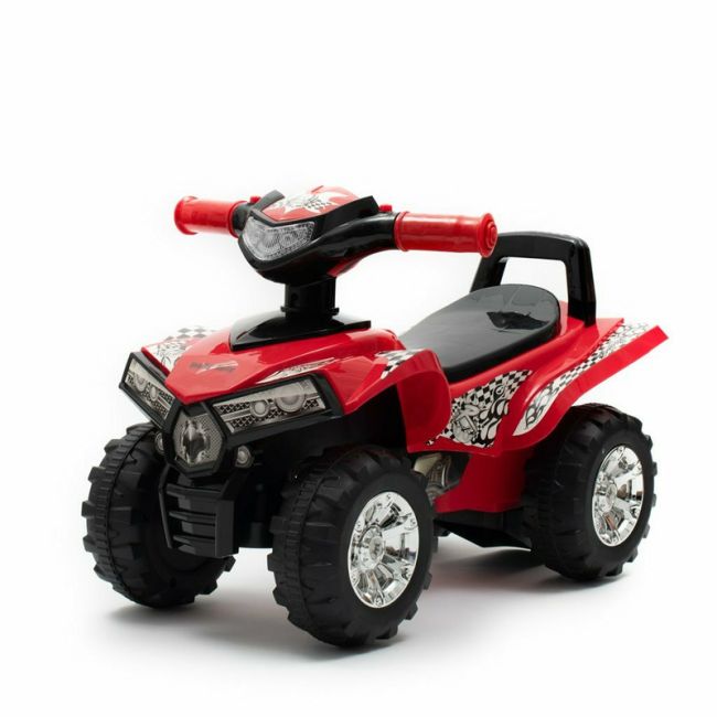 ATV copii, Baby Mix, Masinuta, Cu lumini si muzica, Fara pedale, 60 x 38 x 42 cm, Red BYN12932