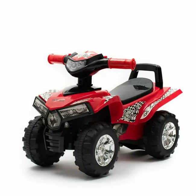 ATV copii, Baby Mix, Masinuta, Cu lumini si muzica, Fara pedale, 60 x 38 x 42 cm, Red BYN12932