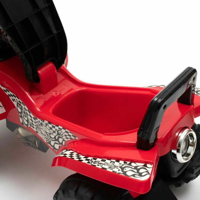 ATV copii, Baby Mix, Masinuta, Cu lumini si muzica, Fara pedale, 60 x 38 x 42 cm, Red BYN12932