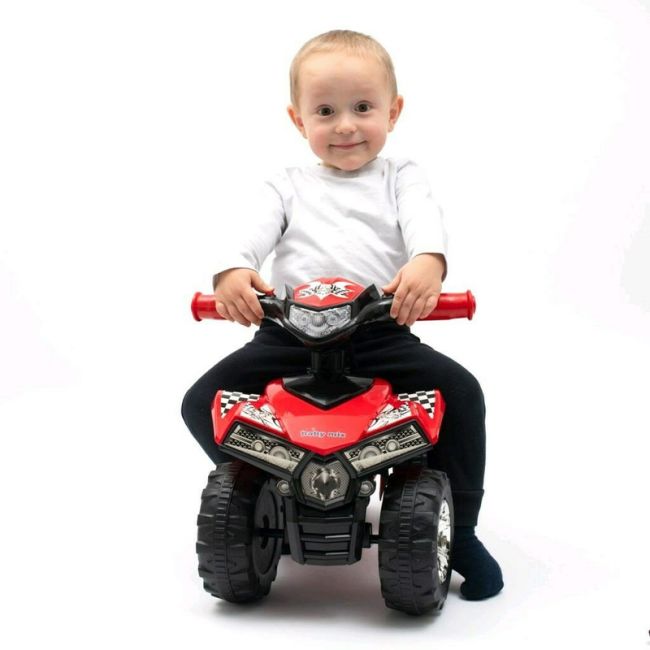 ATV copii, Baby Mix, Masinuta, Cu lumini si muzica, Fara pedale, 60 x 38 x 42 cm, Red BYN12932