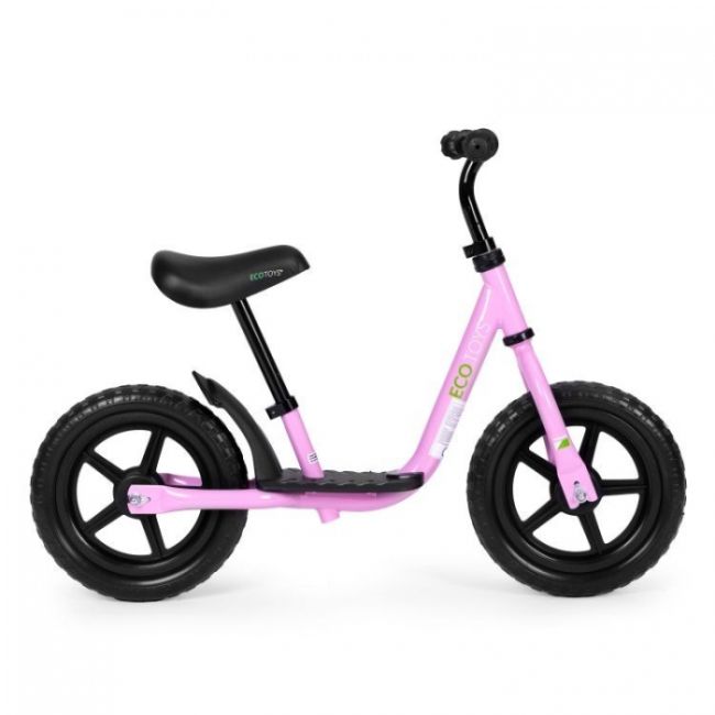 Bicicleta fara pedale cu platforma si roti din spuma eva ecotoys jt-bb-05 - roz edeedijt-bb-05roz