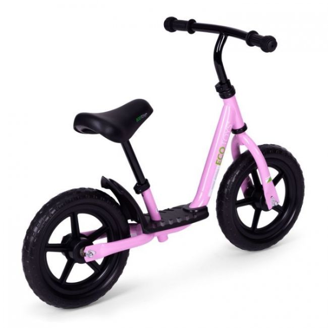 Bicicleta fara pedale cu platforma si roti din spuma eva ecotoys jt-bb-05 - roz edeedijt-bb-05roz