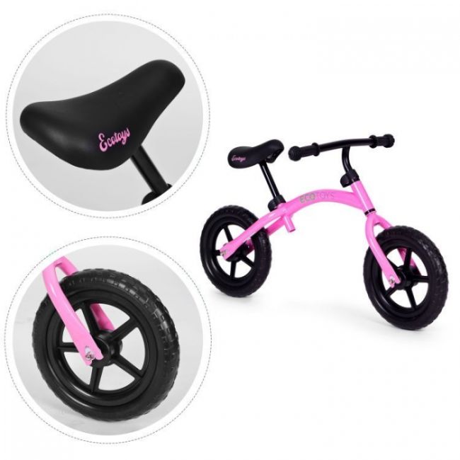 Bicicleta fara pedale cu roti din spuma eva ecotoys ym-bb-13 - roz edeediym-bb-13roz