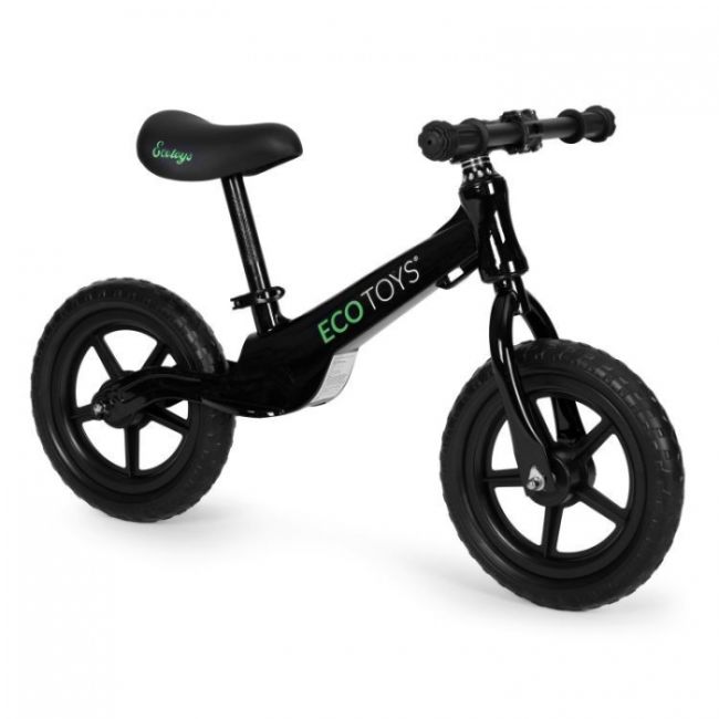 Bicicleta fara pedale cu roti din spuma eva ecotoys ym-bb-17 - negru edeediym-bb-17negru