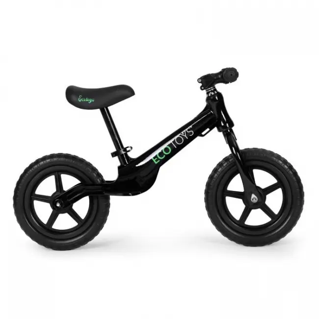 Bicicleta fara pedale cu roti din spuma eva ecotoys ym-bb-17 - negru edeediym-bb-17negru