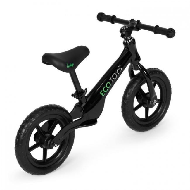Bicicleta fara pedale cu roti din spuma eva ecotoys ym-bb-17 - negru edeediym-bb-17negru