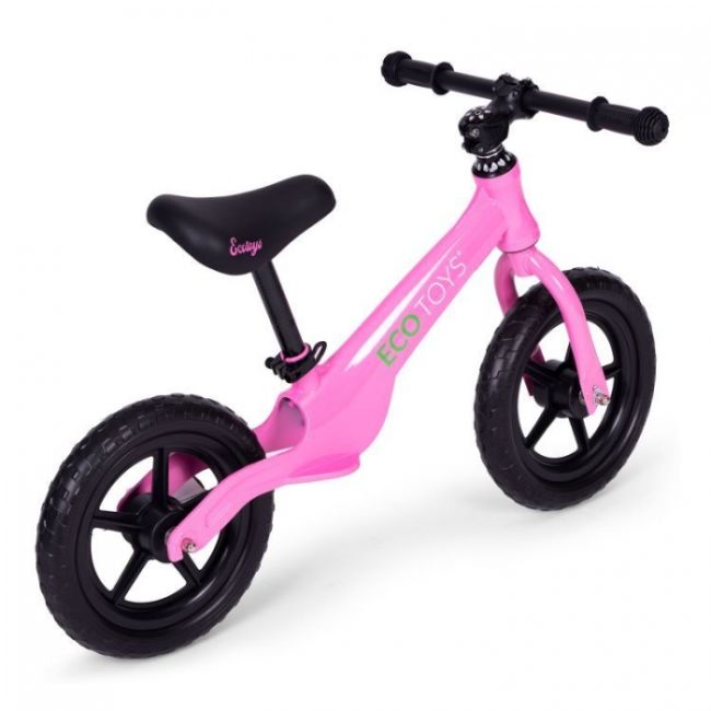 Bicicleta fara pedale cu roti din spuma eva ecotoys ym-bb-17 - roz edeediym-bb-17roz