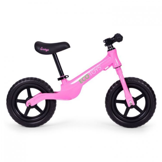 Bicicleta fara pedale cu roti din spuma eva ecotoys ym-bb-17 - roz edeediym-bb-17roz