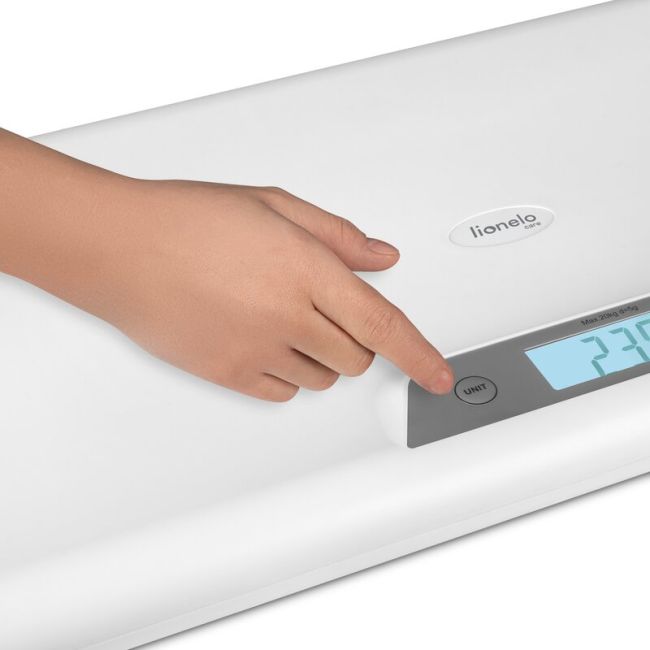 Cantar electronic, Lionelo, Pentru bebelusi, Pana la 20 kg, Memoria ultimei masuratori, Afisare timp de 25 sec, Alb BYNLOC-BABYBALANCE_WHITE