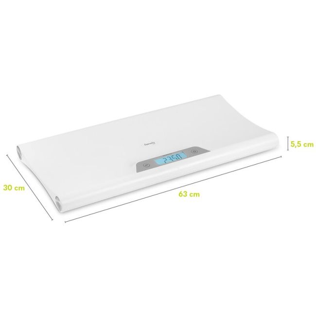 Cantar electronic, Lionelo, Pentru bebelusi, Pana la 20 kg, Memoria ultimei masuratori, Afisare timp de 25 sec, Alb BYNLOC-BABYBALANCE_WHITE
