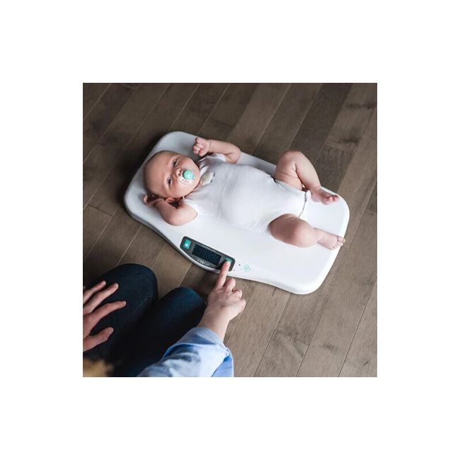 Cantar pentru bebelusi, BBluv, Kilo, Digital, Foarte precis, Unitati de masura kg, lb, oz, Pana la 20 kg, Cu functie de precizie cand se misca bebe, Ecran LCD, WHite BYNBBL-B0125