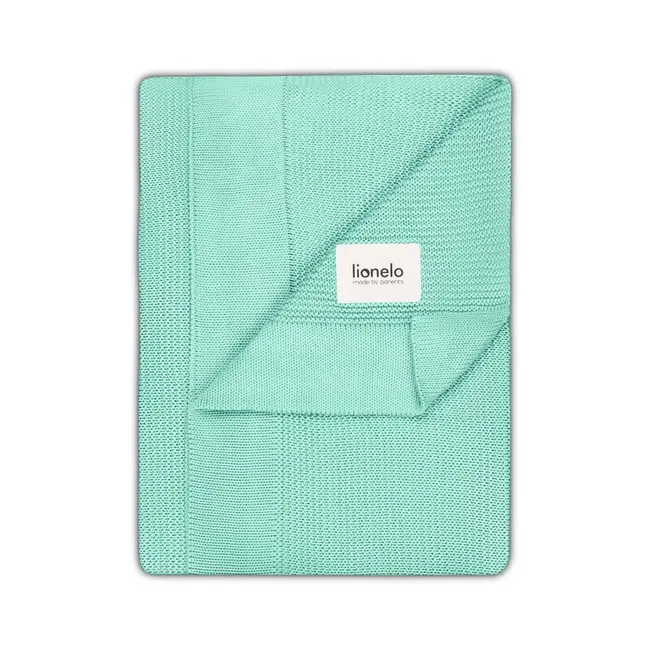 Paturica multifunctionala, Lionelo, Din bambus, Cu proprietati de termoreglare, Antibacteriana, Antifungica, Antialergice, Lavabila la masina de spalat, 100x75 cm, Verde BYNLO-BAMBOO_BLANKET_GREEN_MINT