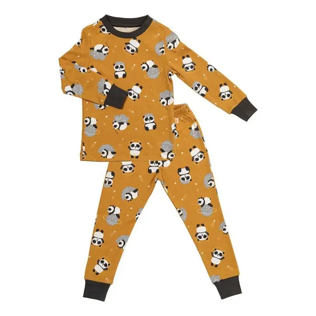 Pijama 100% bumbac organic, Panda, 9-10 ani BBXCJ-PJ78-140
