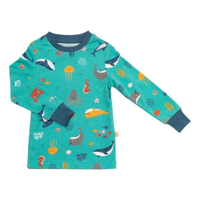 Pijama 100% bumbac organic, Under the Sea, 5-6 ani BBXCJ-PJ79-116