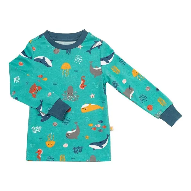 Pijama 100% bumbac organic, Under the Sea, 5-6 ani BBXCJ-PJ79-116