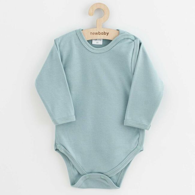 Set 3 piese, New Baby, Classic II, Include 3 body-uri cu maneca lunga, Marime 62, Din bumbac 100%, Blue BYN54468