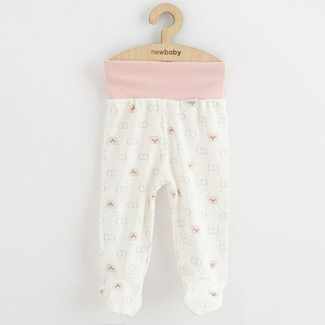 Set 3 piese, New Baby, Classic II, Include 3 perechi de pantalonasi cu botosei, Marime 62, Din bumbac 100%, Pink BYN54274