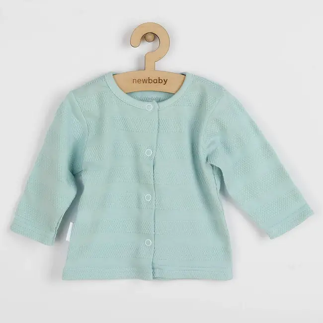 Set 7 piese, New Baby, Include body cu maneca lunga, bluza, pantalonasi cu botosei, salopeta fara maneci, caciulita, manusi, botosei, Marime 56, Din bumbac 100%, I am Blue BYN49100