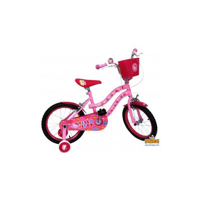 Bicicleta copii cu roti ajutatoare Hello Kitty 16" - SOLSA6628