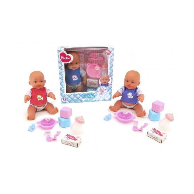 Papusa bebe cu accesorii mancare si baloane de sapun - SOLGL37381