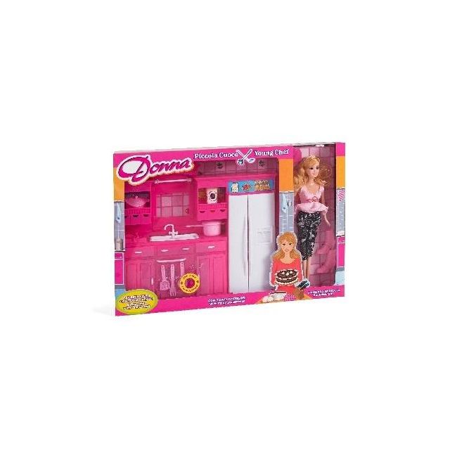 Papusa fete Donna cu bucatarie utilata - SOLGL36532