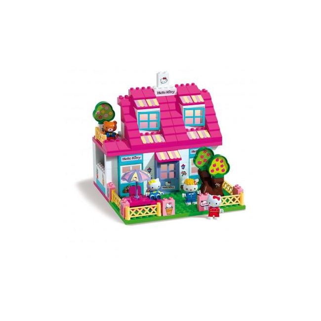 Set constructie Unico Hello Kitty casuta cu terasa 129 piese - SOLUN8650