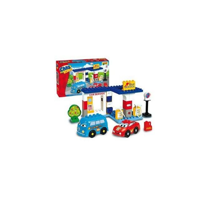 Set constructie Unico Plus Cars for Kidz Statie Service - SOLUN8565