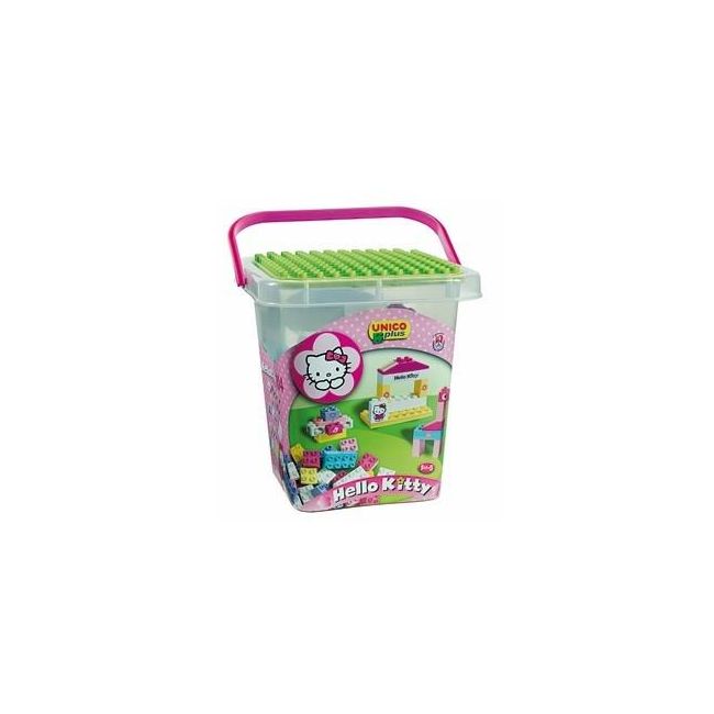 Set constructie Unico Plus Hello Kitty Galetusa cu placa de montat 104 piese - SOLUN8662