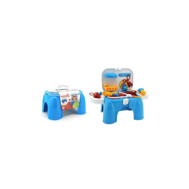 Set joaca doctor cu cutie de pastrare tip scaunel sau inaltator si accesorii - SOLGL05152