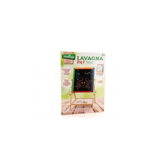 Set tablita lemn magnetica Globo 2 in 1 scris cu creta si marker reglabila pe inaltime - SOLGL37326