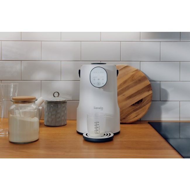 Espressor pentru lapte praf, Lionelo, Baby Presto, Functie declorizare si dozare a apei, Cu afisaj digital LED, Cu rezervor de 2 L, Alb BYNLOC-BABYPRESTO