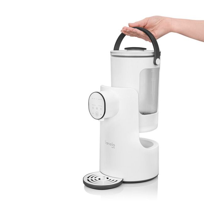 Espressor pentru lapte praf, Lionelo, Baby Presto, Functie declorizare si dozare a apei, Cu afisaj digital LED, Cu rezervor de 2 L, Alb BYNLOC-BABYPRESTO