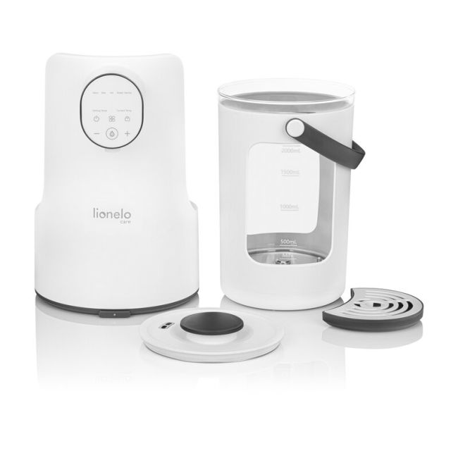 Espressor pentru lapte praf, Lionelo, Baby Presto, Functie declorizare si dozare a apei, Cu afisaj digital LED, Cu rezervor de 2 L, Alb BYNLOC-BABYPRESTO